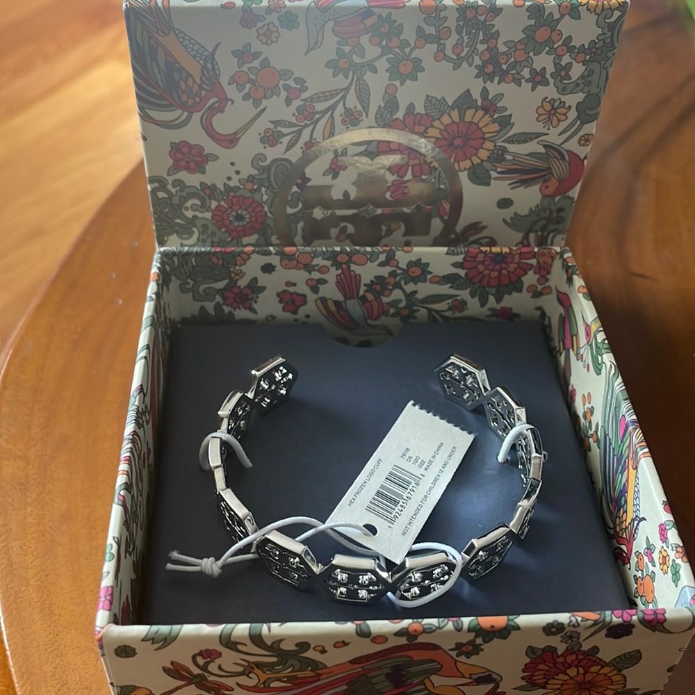 New Tory Burch hexagon frozen cuff